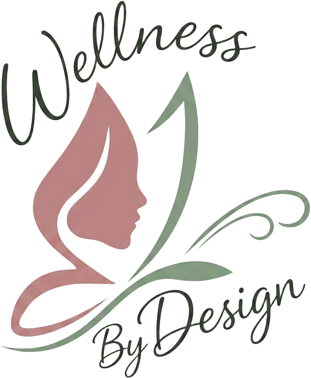 Wellness by Design with Steph logo with butterfly mark